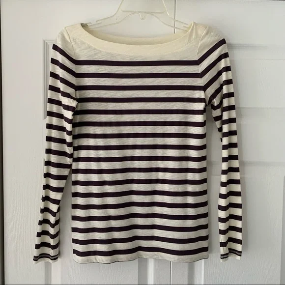 Ann Taylor Loft Long Sleeve Stripe Tee - Picture 8 of 9